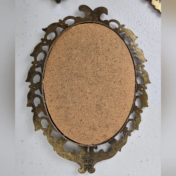 Vintage Made in Italy Rococo Gold Ornate Wall Plaques Set of 5 - Picture 14 of 16